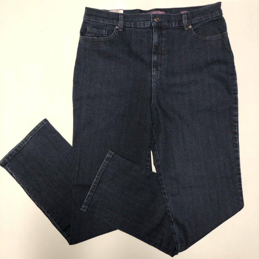 Gloria Vanderbilt Amanda tapered leg classic rise jeans size 14 new